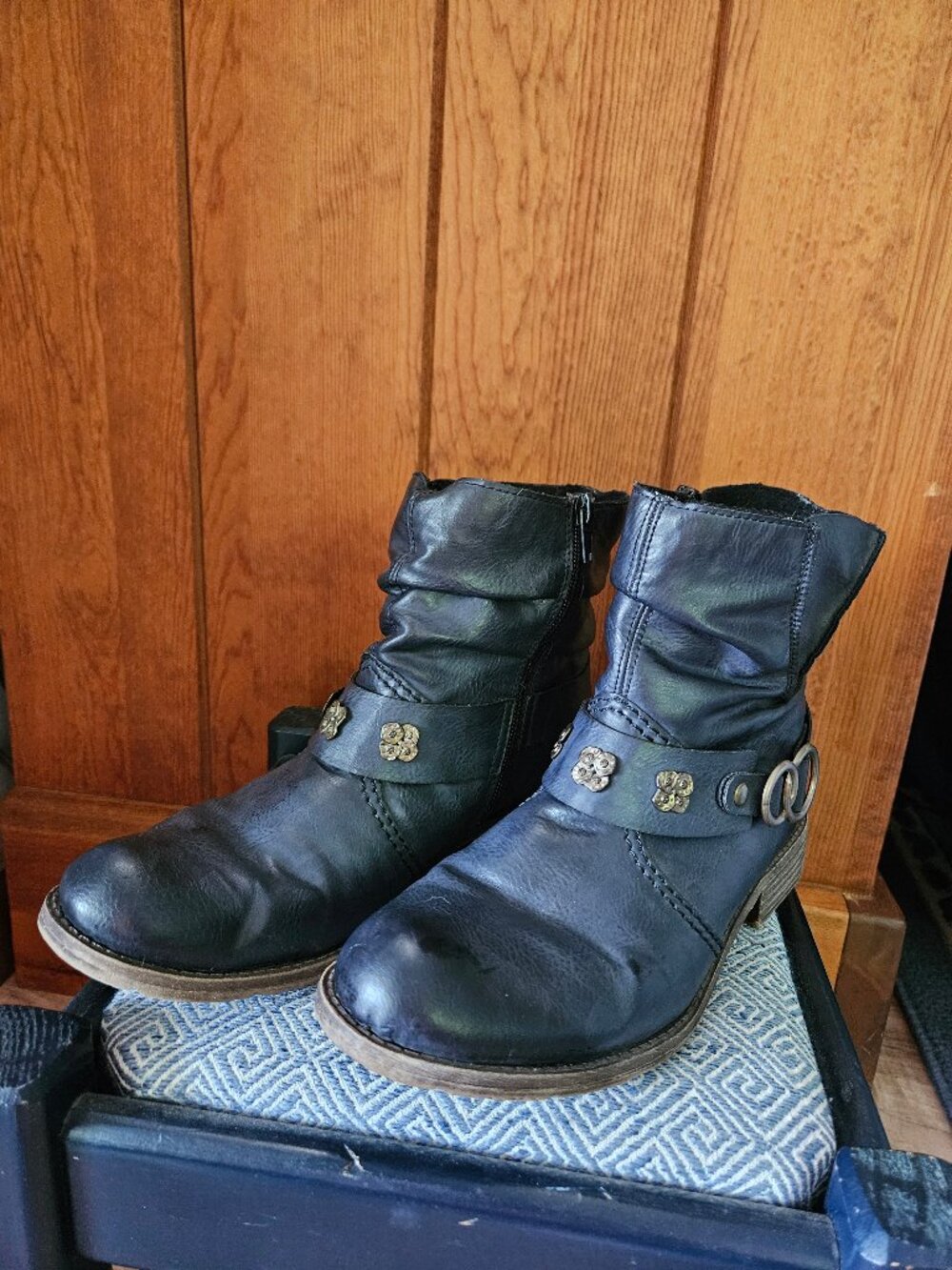 Rieker Women's Peggy Ozean Ankle Boots, Size 39, Minimal Wear